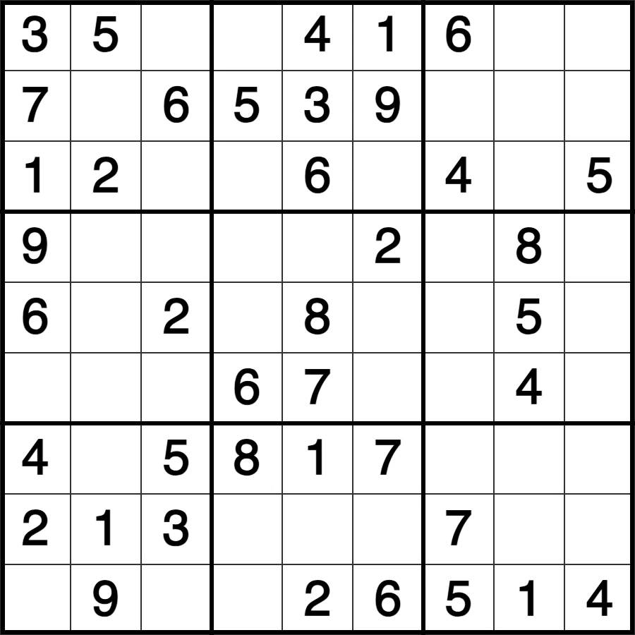 Sudoku k vytisknutí