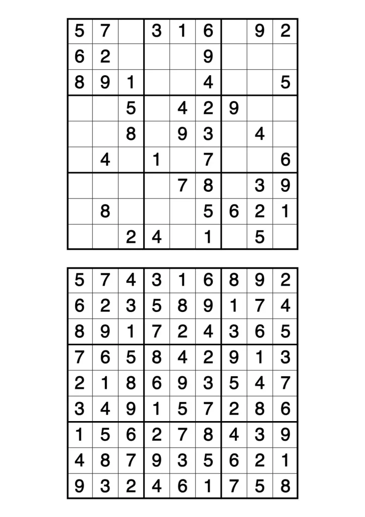 Sudoku k vytisknutí