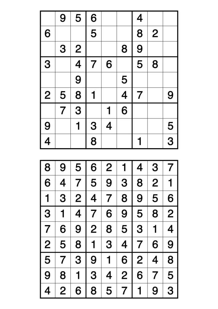 Sudoku k vytisknutí